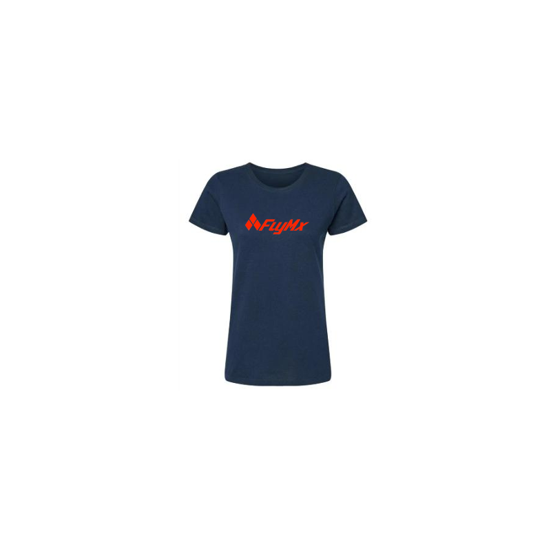 Playera mujer logo FlyMx rojo completo
