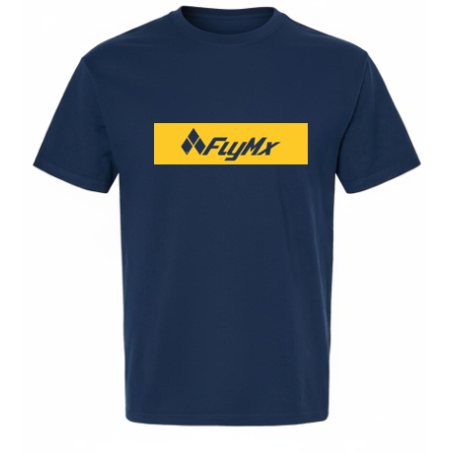 Playera hombre logo FlyMx plasta amarilla