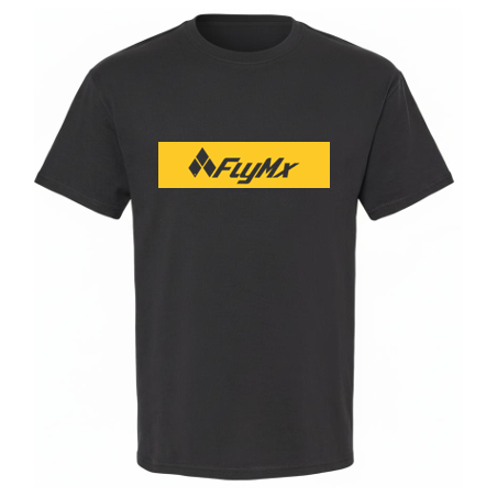 Playera hombre logo FlyMx plasta amarilla