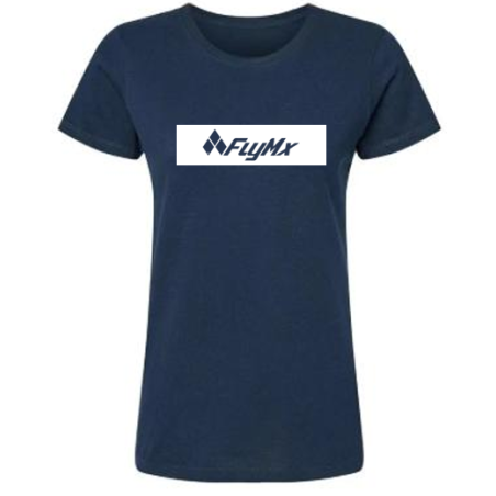 Playera mujer logo FlyMx plasta blanca
