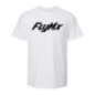 Playera mujer FlyMx logo fondo blanca