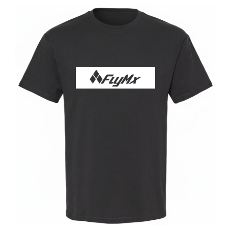 Playera hombre logo FlyMx plasta blanca