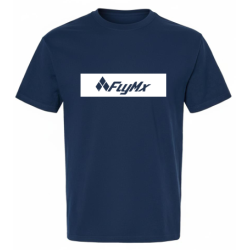 Playera hombre logo FlyMx plasta blanca