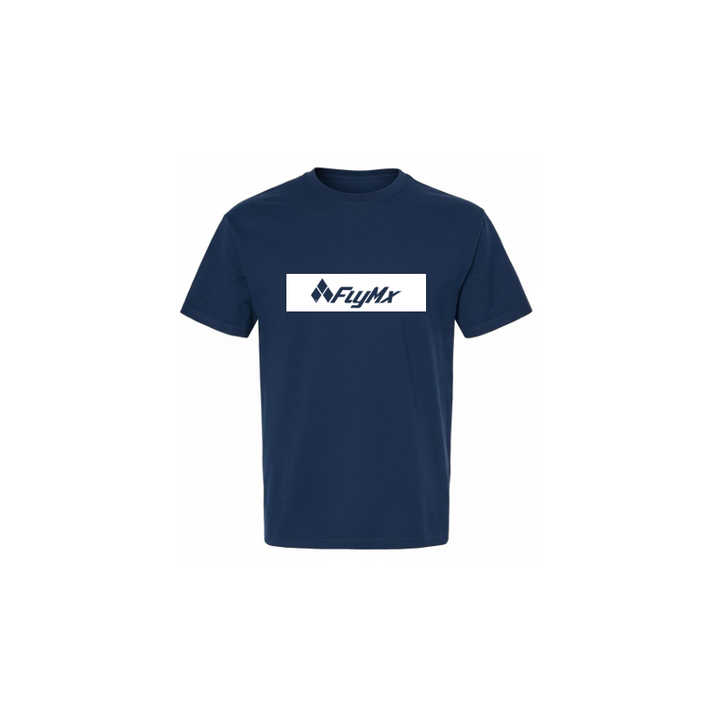 Playera hombre logo FlyMx plasta blanca