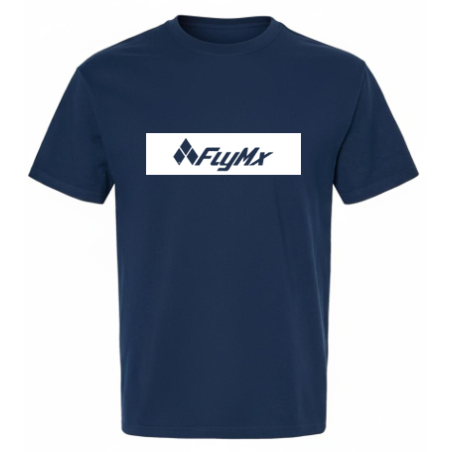 Playera hombre logo FlyMx plasta blanca