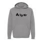 Hoodie gris logo FlyMx negro completo