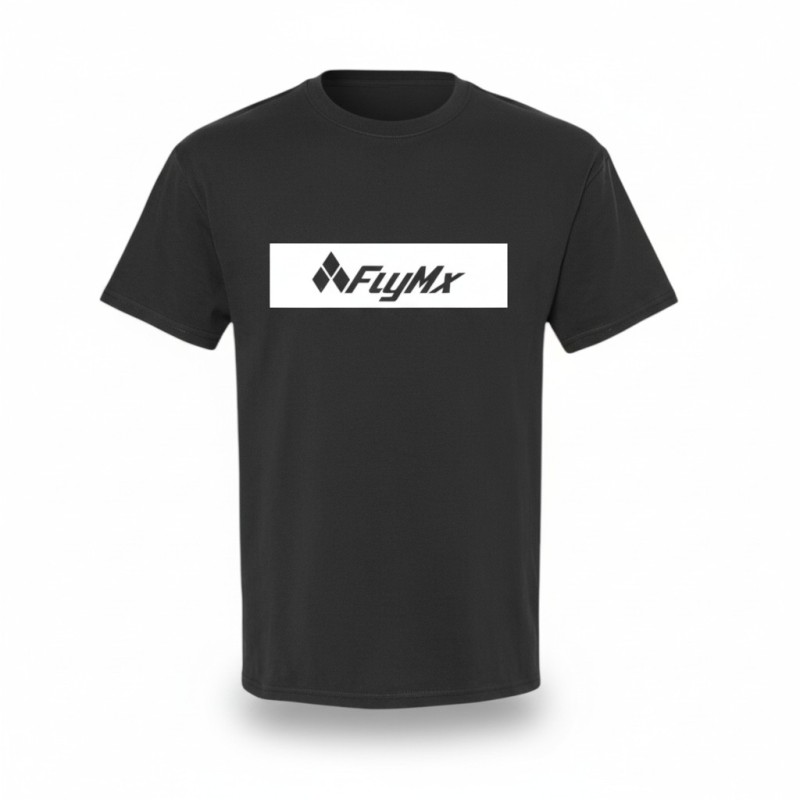 Playera hombre FlyMx logo fondo blanco