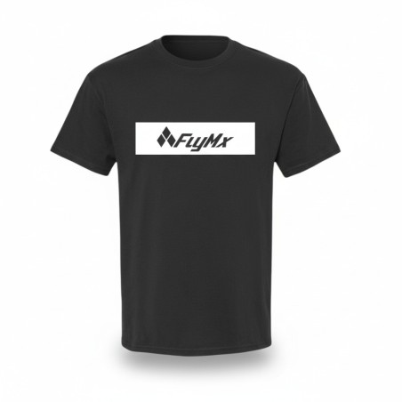 Playera hombre FlyMx logo fondo blanco
