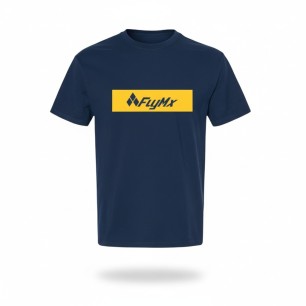 Playera hombre FlyMx logo fondo amarillo