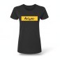 Playera mujer FlyMx logo fondo amarillo